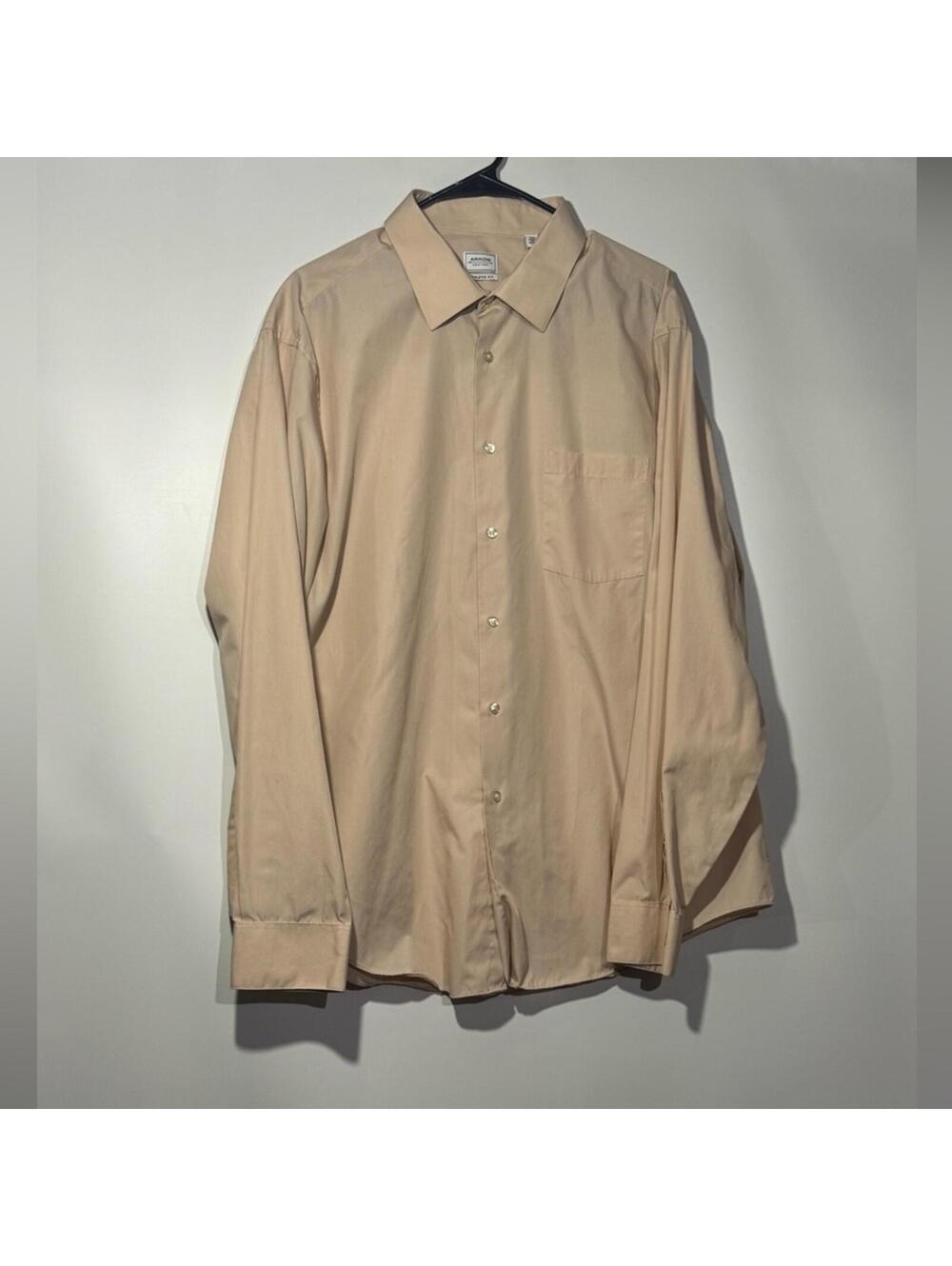 Arrow Athletic Fit Beige Dress Shirt XXL